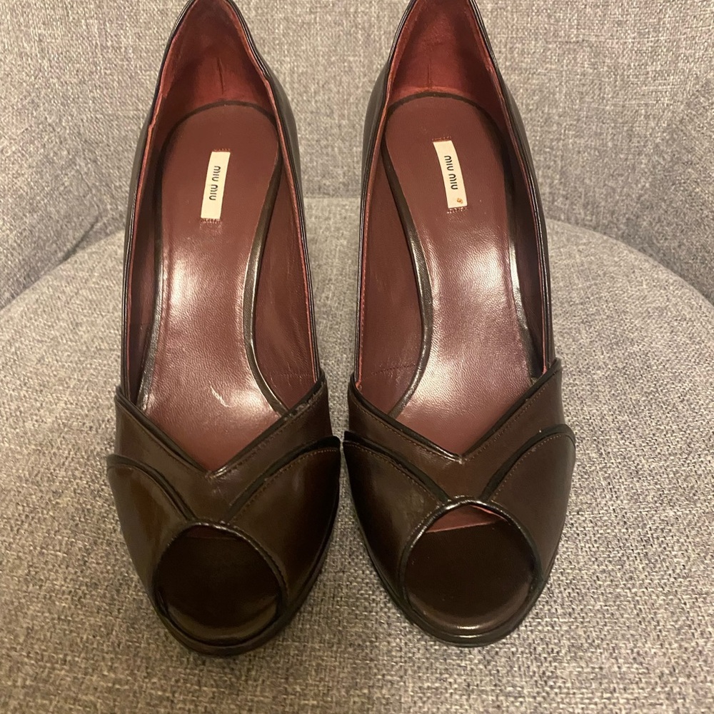 Miu Miu peep toe heels